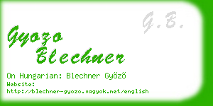 gyozo blechner business card